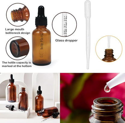 20 Pack, 2 Oz Amber Glass Dropper Bottle - Image 3