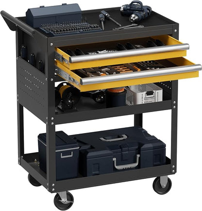 5-Tier Rolling Tool Cart on Wheels, Tool Storage Organizer by VDEVY