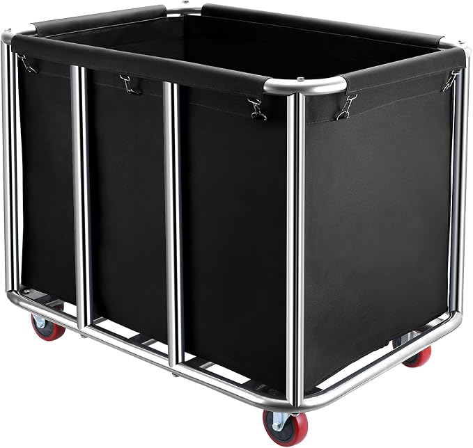 Commercial Laundry Cart with Wheels, 400L Large Industrial Laundry Cart by SOUTHHELP