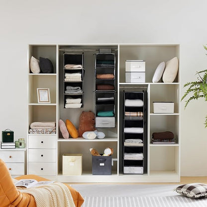 YOUDENOVA Hanging Closet Organizer, 4-Shelf Closet Hanging Storage Shelves - Image 5