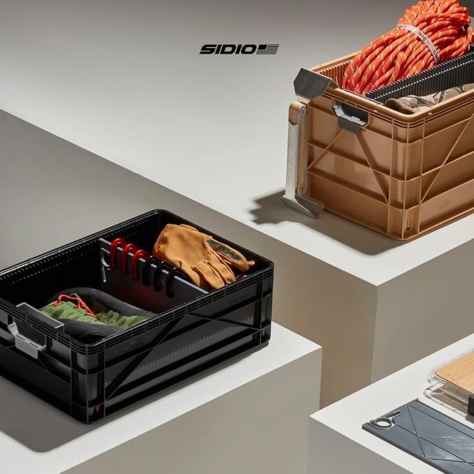 SIDIO Quarter Crate 4 Pack of Stackable Storage Bins - Image 3