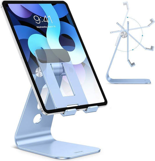 OMOTON Adjustable Tablet Stand for Desk, Upgraded Longer Arms for Greater by OMOTON