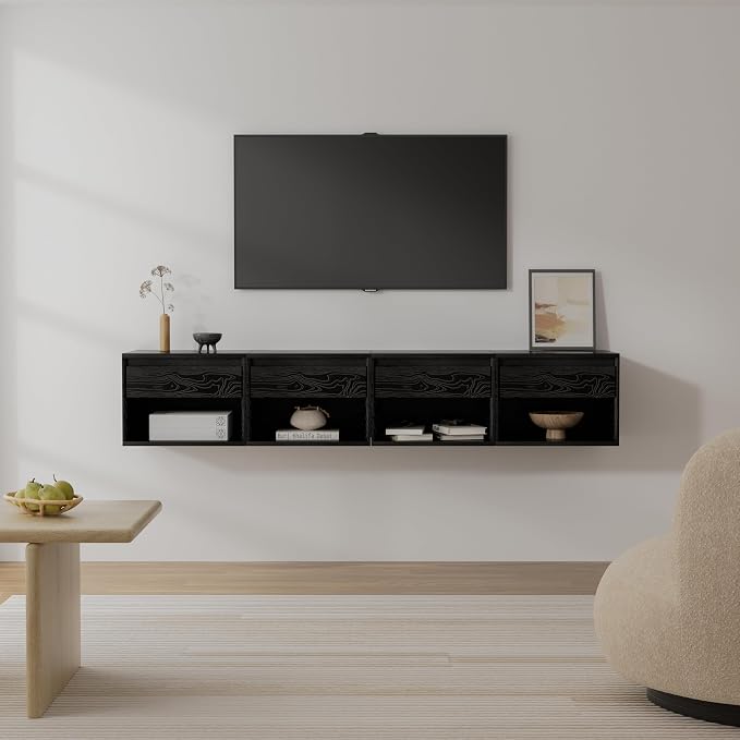 Floating Nightstand Set of 4, Wall Mounted Bedside Table - Image 6