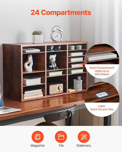 VEVOR Literature Organizer, 24 Compartments Office Mailbox - Image 6