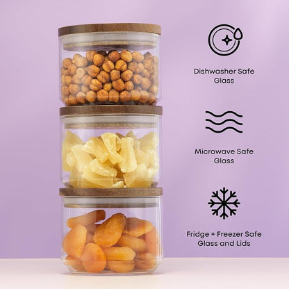 JoyJolt Holden 14oz Stackable Glass Storage Containers - Image 5