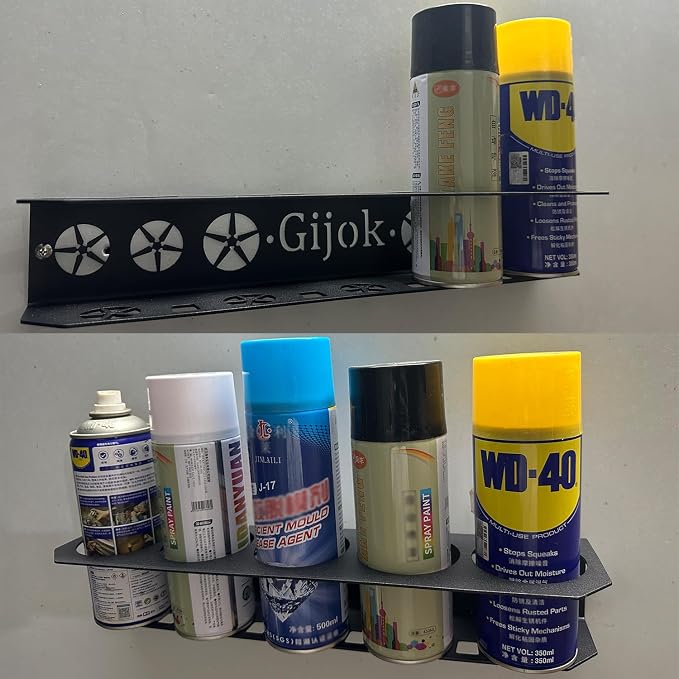 4 Pack Five Cans Wall-Mounted Steel Aerosol Spray Can Holder, Steel Wall Mount - Image 3