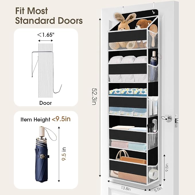 2 Pack Over The Door Organizer, Hanging Storage Organizer - Image 2