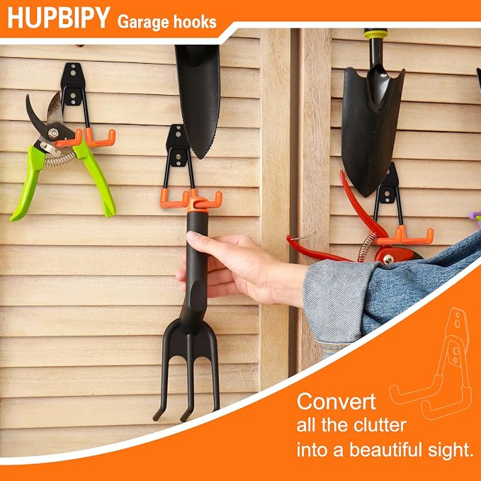 Heavy Duty Garage Hooks 12 Pack, 2.8 inch Small U Shaped Hanger, Wall Mounted - Image 4