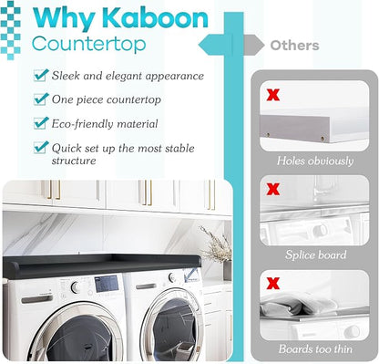 Kaboon Washer Dryer Countertop 58" x 28" Extra Large Version, Melamine - Image 4
