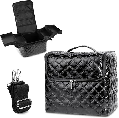 Deciniee Travel Makeup Bag, 4 Trays Large Cosmetic Bag by DECINIEE+BEAUTY+CO.%2CLTD