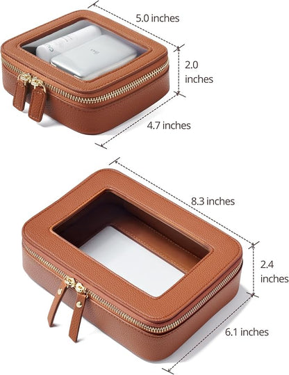 Popvibe Clear Makeup Bag Travel Cosmetic Case Transparent Toiletry Bag - Image 2