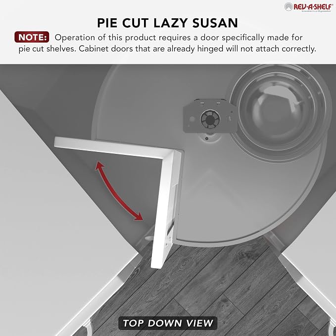 Rev-A-Shelf 2 Tier Pie-Cut Lazy Susan - Image 6
