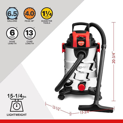 Shop-Vac 6.5 Gallon 4.0 HP Wet/Dry Vacuum - Image 5