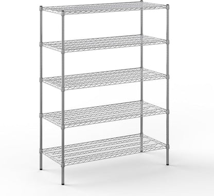 21" Deep x 48" Wide x 64" Height Wire Shelving Kit | 5-Tier | NSF Commercial by Regal+Altair