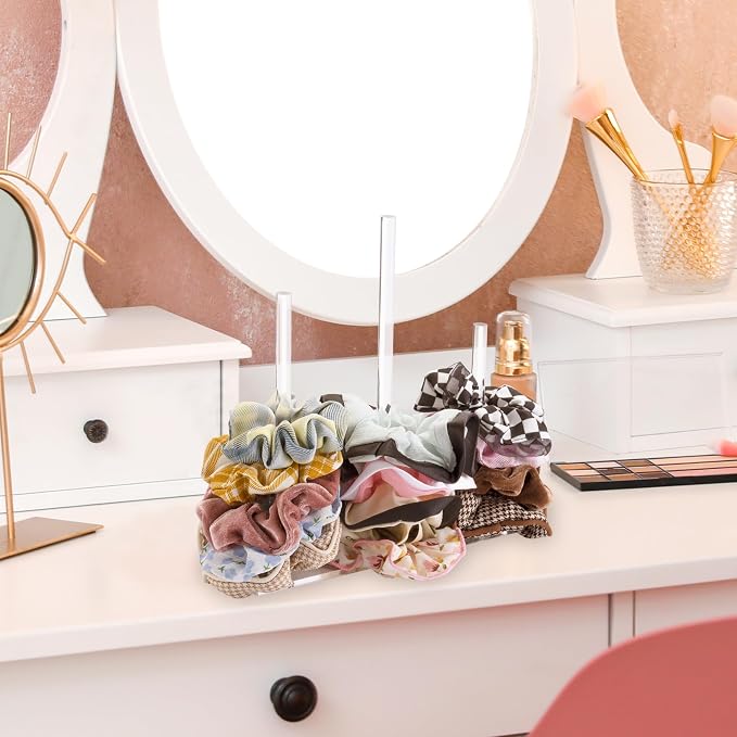 SMUK 3-Tiers Acrylic Scrunchie Holder Stand - Image 4