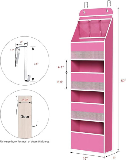 Univivi 5-Shelf Fabric Door Storage Over Door Hanging Organizer - Image 3