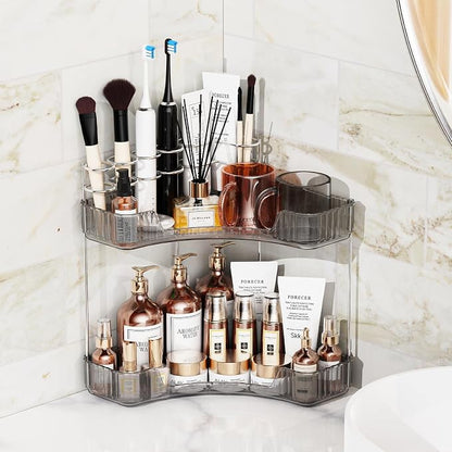2-Tier Corner Bathroom Counter Organizer - Image 5