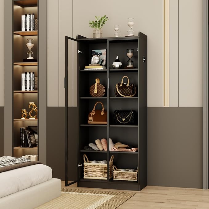Display Cabinet with Adjustable Shelves, 5 Tier Display Case - Image 3