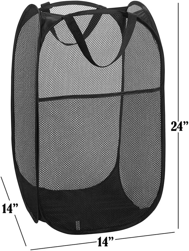 BATTOO Deluxe Strong Mesh Pop up Laundry Hamper Basket - Image 2
