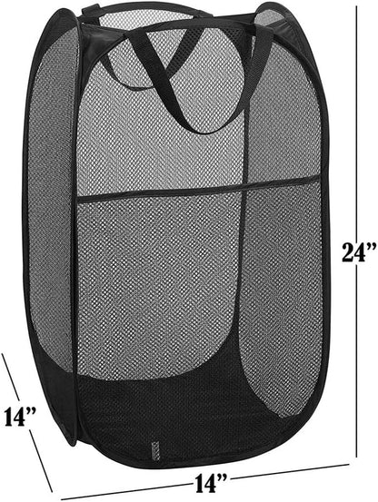 BATTOO Deluxe Strong Mesh Pop up Laundry Hamper Basket - Image 2