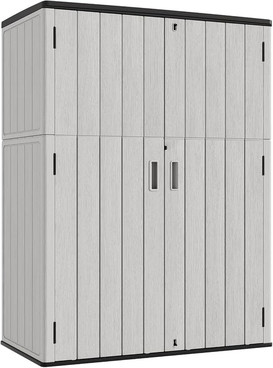 KINYING Outdoor Vertical Storage Shed, 57 Cu.ft Outdoor Storage Cabinet by KINYING