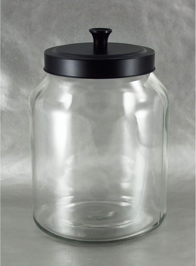 Grant Howard 59106 Storage Jar Black Matte Metal Top, 102 oz. by Grant+Howard
