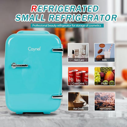 CAYNEL Mini Fridge, 4 Liter/ 6 Cans Small Refrigerator - Image 5