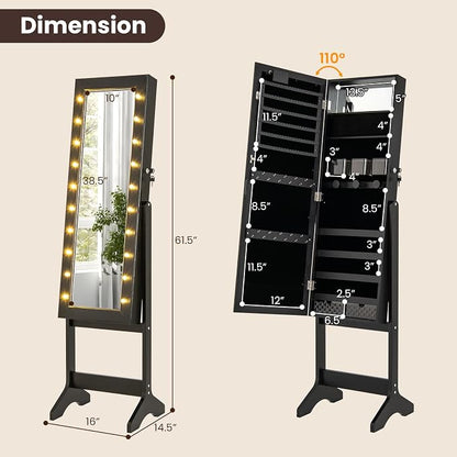 Giantex Standing Jewelry Armoire - Image 7