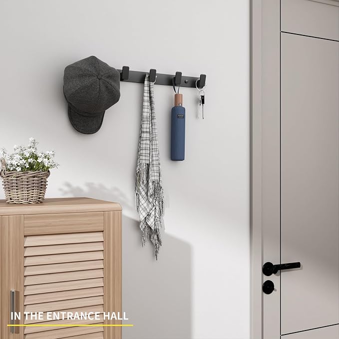 Black Coat Rack Wall Hooks for Hanging Heavy Duty Door Hooks - Image 4