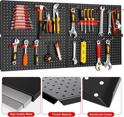 4Pcs Metal Pegboard Panels 24"x12" - Image 4