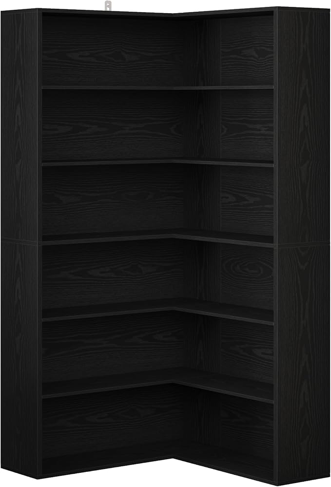 ANCTOR Corner Bookshelf, 6 Tiers Corner Bookcases - Image 8