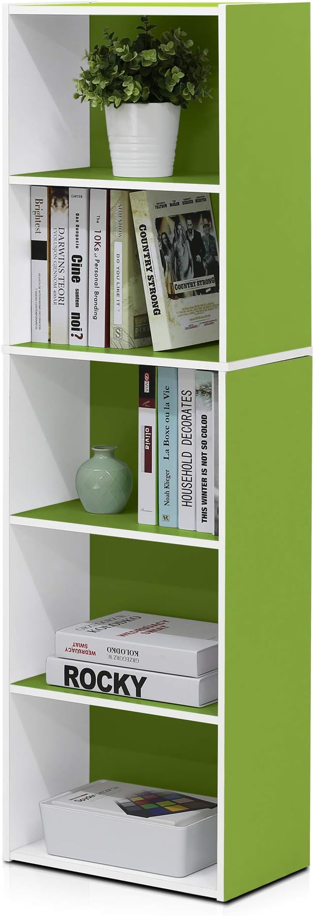 Furinno LUDER Book Shelf, 5-Cube Bookshelf, Bookcase by Furinno-FitsYourSpaceFitsYourBudget