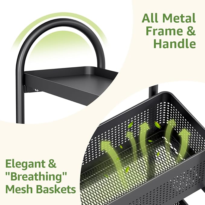KINGRACK 5-Tier Slim Storage Cart - Image 6