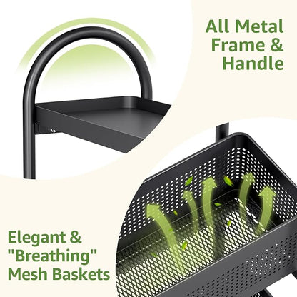 KINGRACK 5-Tier Slim Storage Cart - Image 6