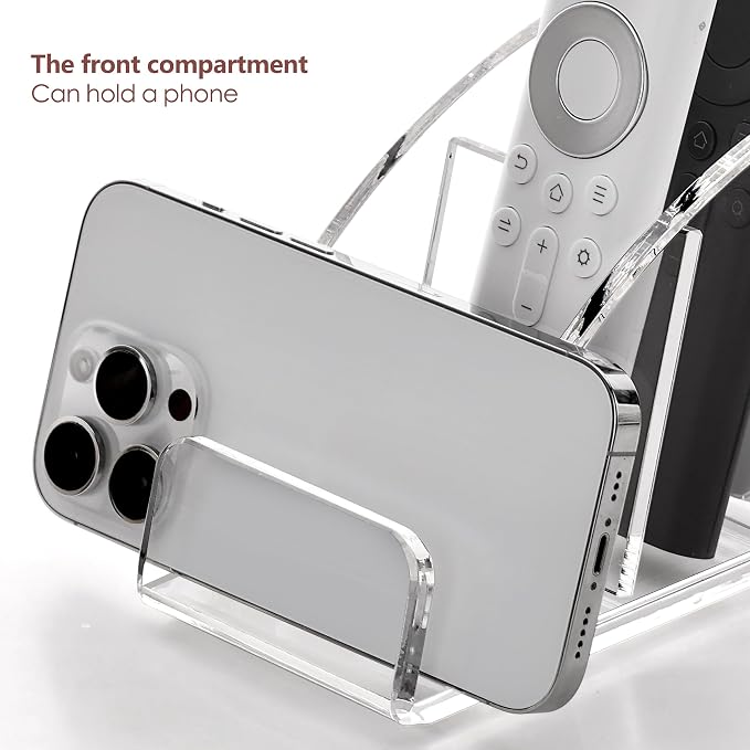 DINGHUO Acrylic 5 Compartments Remote Control Holder - Image 6