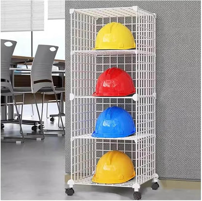 Stackable Safety Helmet Storage Boxes, Large Adjustable Hard Hat Placement by Unknown