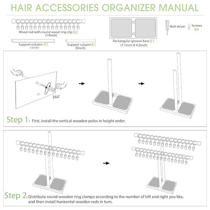 POVETIRE Headband Holder Stand Storage - Image 7