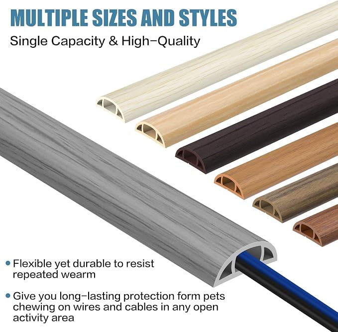 Floor Cord Covers for Wires 10FT Cable Hider Wire Cover Self Adhesive Cord - Image 6
