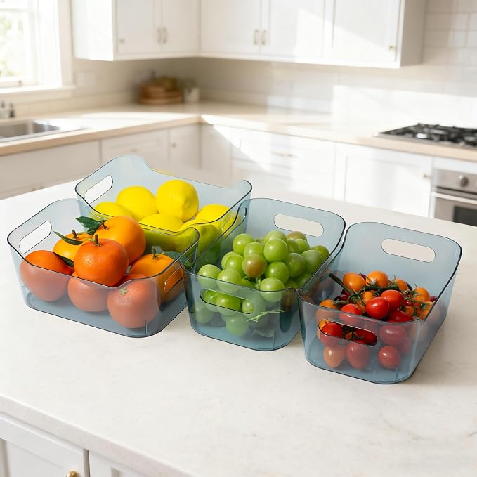 Tiawudi 8 Pack Plastic Storage Bins, Home Edit and Cabinet Organizers - Image 3