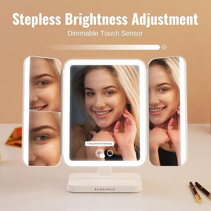 EASEHOLD Makeup Mirror with Lights, Rechargable Lighted Vanity Mirror with 116 - Image 6