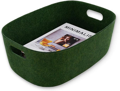 Welaxy Large Storage Basket Felt Open Desk Organize bin Shelf baskets by Welaxy