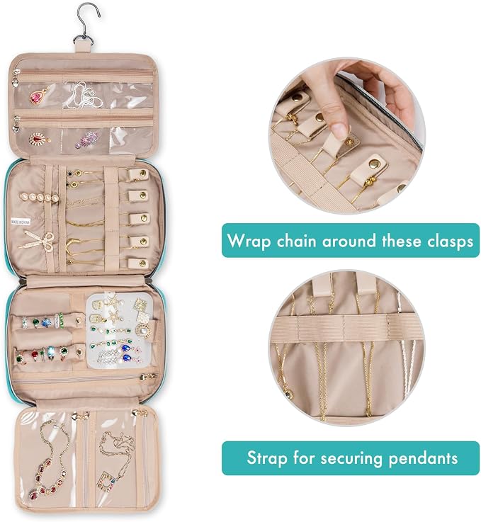 SFYBYHEART Travel Jewelry Organizer Case, Jewelry Travel Bags - Image 4