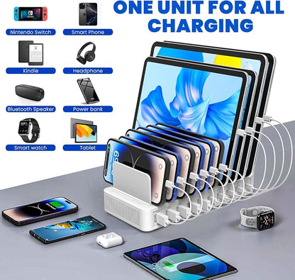 Charging Station for Multiple Devices, 100W 10 Ports Charging Dock - Image 5