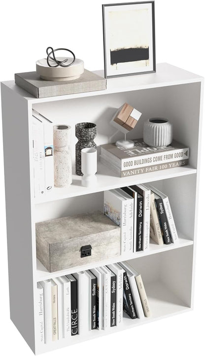 3 Tier Book Shelf，Wooden 3 Cube Storage Organizer, 33 Inch Versatile Cubes by NewBeth