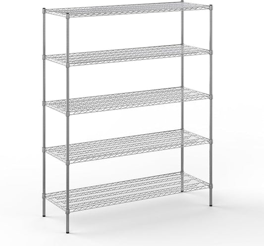 21" Deep x 60" Wide x 74" Height Wire Shelving Kit | 5-Tier | NSF Commercial by Regal+Altair