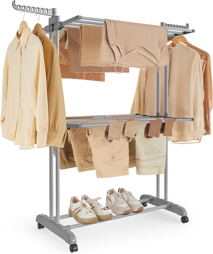 SONGMICS Clothes Drying Rack 3-Tier, Foldable Laundry Drying Rack 58.3-Inch Tall by SONGMICSbySONGMICSHOME