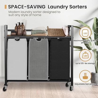Laundry Hamper, Laundry Basket, Laundry Sorter - Image 7