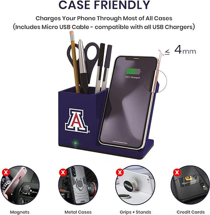 SOAR NCAA Unisex Cell Phone Wireless Charging Stand and Desktop Organizer - Image 4