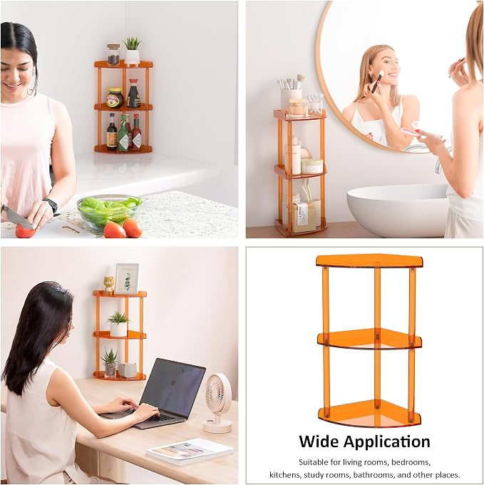 3 Tier Countertop Corner Organizer Shelf 7x7x15.7 Inch, Vanity Storage Organizer - Image 6