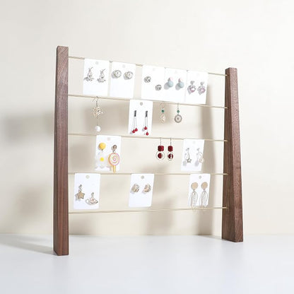 GemeShou 5 Tiers Walnut Earring display stands by GemeShou